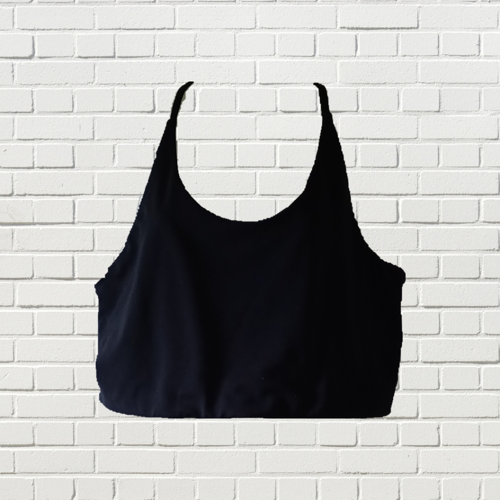 Black Halter Racerback Bralette from Girlfriend Collective